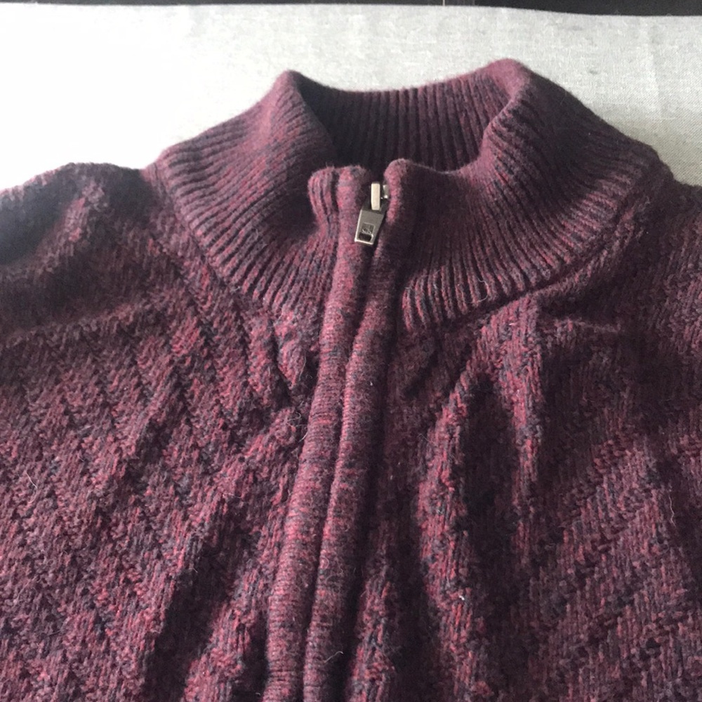 Calvin Klein Jeans Men’s Maroon half-zip Sweater - Picture 2 of 3
